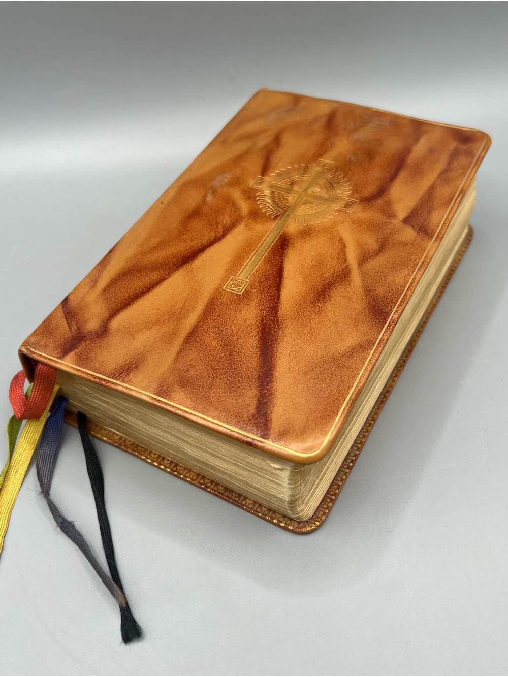 Saint Joseph Daily Missal Confraternity Version Catholic Red Orange Leather